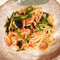 ☆すうたん☆'s cooksnap of when they made 桜エビと法蓮草の和風スパ.