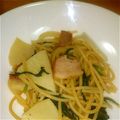 莉々美ママ's cooksnap of when they made 筍と春菊のパスタ.