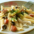 syusyutaro's cooksnap of when they made *しめじとソーセージのクリームペンネ*.