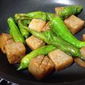 ほしコ's cooksnap of when they made しし唐と蒟蒻のピリ辛味噌炒め♪お弁当にも.