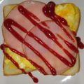 ご飯はてんこもり♪'s cooksnap of when they made ☆パパの手作り・簡単エッグトースト.