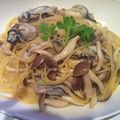 ももんが1983's cooksnap of when they made 牡蠣としめじのスパゲティー.