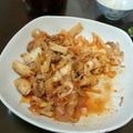 かみわかめ's cooksnap of when they made エリンギでかさ増し、ヘルシー簡単豚キムチ.