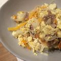 Qookoocoo's cooksnap of when they made 豆腐とベーコン、ニンジンのチャンプルー.