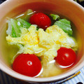 南極はんぞー's cooksnap of when they made ふわふわ卵とレタスのスープ.