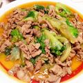 トシコのムスメ's cooksnap of when they made 5分でできる！豚肉レタス生姜あんかけ.