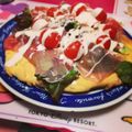 セリのじ's cooksnap of when they made レタスと生ハムのサラダピザ(｡╹◡╹｡).
