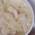 hozunyam's cooksnap of when they made 新玉ねぎ＆ムネ肉　さっぱり♪レンジ蒸し.