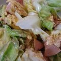 teto_rion's cooksnap of when they made 魚肉ソーセージとキャベツの炒めもの.
