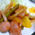 pink-princess's cooksnap of when they made アスパラとゆで卵のチリ風炒め.