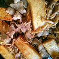 levino's cooksnap of when they made ★豚肉と厚揚げときのこのバターしょうゆ炒.