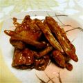 usagizaki's cooksnap of when they made 簡単!甘辛鶏ゴボウ♪ご飯が進む大皿おかず.
