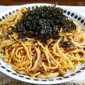 ๑あんころ๑'s cooksnap of when they made 和風バター醤油のたらこパスタ.