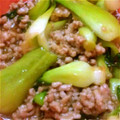 ばっしーさん's cooksnap of when they made 青梗菜とひき肉のオイスターソース炒め.