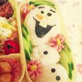 oiisii's cooksnap of when they made 娘っ子喜ぶ、雪だるまオラフ弁当.
