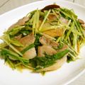 nasubeam's cooksnap of when they made 豚バラと水菜のガーリック炒め.