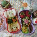 ８児のママきよっぺ's cooksnap of when they made キャラ弁☆ふわふわわんちゃん☆.