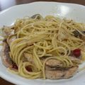 NSF0319's cooksnap of when they made 秋刀魚のペペロンチーノ♪.