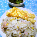 J・0505's cooksnap of when they made ソーセージときのこのピラフ風オムレツ添え.