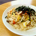 有ちん's cooksnap of when they made 塩麹で簡単★きのこたくさん焼きうどん.