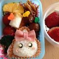 Mejadream's cooksnap of when they made ほっぺちゃん♡簡単キャラ弁.
