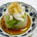 Haru Haru's cooksnap of when they made 白菜とイカのゴマ生姜ポン酢浸し.