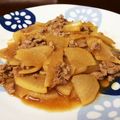nacco373's cooksnap of when they made 大根と豚ミンチの炒め物.