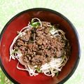 みうきー's cooksnap of when they made なすとひき肉のそぼろ丼.