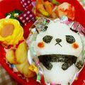 しーちょい's cooksnap of when they made 簡単キャラ弁＊頭でっかちパンダおにぎり.