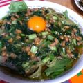 目指せ美白's cooksnap of when they made モロヘイヤの梅和え(納豆入り).