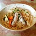 ＊ノワ＊'s cooksnap of when they made オイルサーディンのぶっかけうどん.