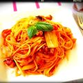 ＊ゆうこぽよよ＊'s cooksnap of when they made ★タコのトマトソースパスタ★.