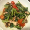 conet's cooksnap of when they made 小松菜とトマトときのこの和風ドレ炒め.