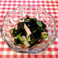meikou626's cooksnap of when they made きゅうりハムわかめde酢の物.