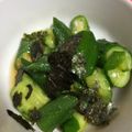 そらとはる:D:D's cooksnap of when they made きゅうりとオクラの簡単サラダ☆海苔入り♪.