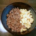 くーーーーちゃん's cooksnap of when they made 簡単トロトロ〜鶏そぼろ♪(´ε｀ ).