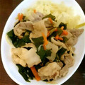 shizuとreo's cooksnap of when they made 新わかめと豚肉炒め.