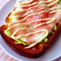 pyonpoco's cooksnap of when they made 目玉焼き生ハムのせトースト.