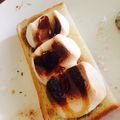 be_minami's cooksnap of when they made 朝食❤抹茶マシュマロトースト黒蜜かけ❤.