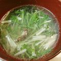 kiki9993's cooksnap of when they made 水菜の卵とじスープ①.