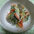 papa頑張り～ナ's cooksnap of when they made 水菜とにんじんの白和え☆簡単.