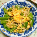 ぷろあ's cooksnap of when they made スナップエンドウとエリンギの甘味噌卵炒め.