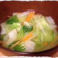 MIKIvMIKI's cooksnap of when they made ニラと白菜のあっとゆうまスープ.