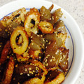 luke1126's cooksnap of when they made こんにゃくとちくわのピリ辛炒め.