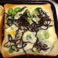 もうらん's cooksnap of when they made 三つ葉香る❀　枝豆塩昆布トースト.