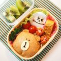 sacoママ's cooksnap of when they made LINEブラウン＆コニーラブラブ3D弁当.