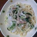 エンテイ's cooksnap of when they made 水菜とツナの簡単パスタ♪.