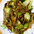 SILK0205's cooksnap of when they made チンゲン菜ときのこと豚肉の中華炒め.