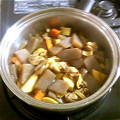 riyo117's cooksnap of when they made 筍と鶏モモ肉とこんにゃくの煮物.