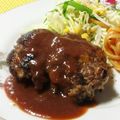 Snow＊Love's cooksnap of when they made 【和牛１００％】こねないハンバーグ.